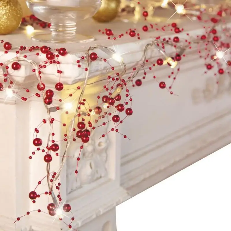 Indoor Christmas Decorations Festive LED Copper Wire Imitation Pearl Beads Plastic Outdoor Lighting Strings Berry Beaded Garland
Indoor Christmas Decorations Festive LED Copper Wire Imitation Pearl Beads Plastic Outdoor Lighting Strings Berry Beaded Garland