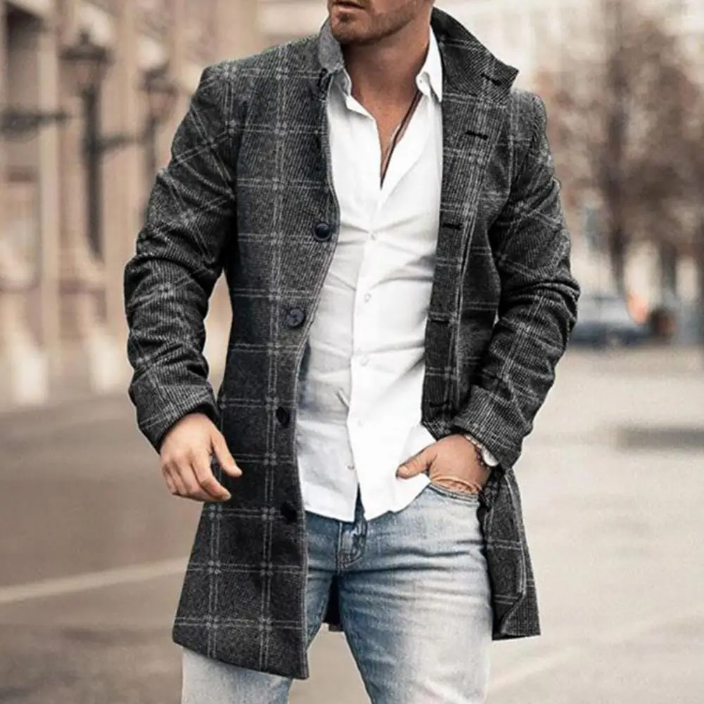 Men Coat Single-breasted Temperament All Match Thick Windproof Jacket Men Jacket for Daily Wear
Men Coat Single-breasted Temperament All Match Thick Windproof Jacket Men Jacket for Daily Wear