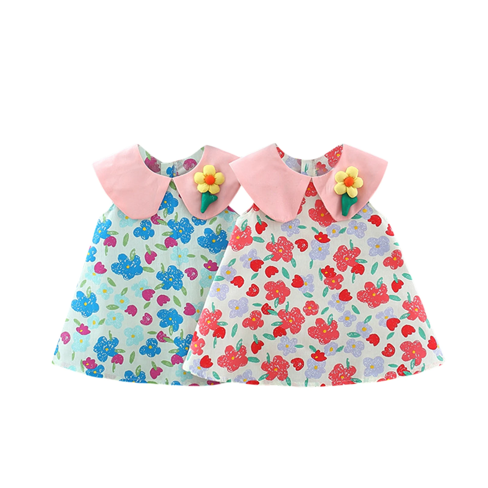Bmnmsl Infant Baby Girl Summer Dress, Cute Sleeveless Doll Collar Floral Print Loose Dress
Bmnmsl Infant Baby Girl Summer Dress, Cute Sleeveless Doll Collar Floral Print Loose Dress