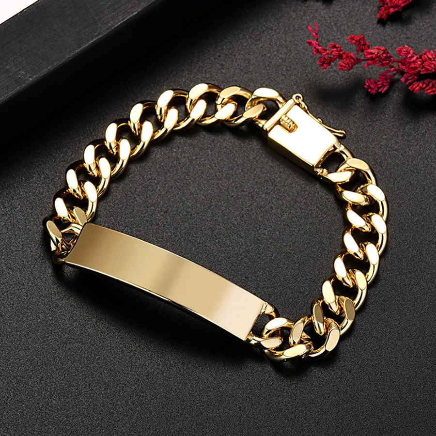 Men Fashion Punk Gold Color Cuban Chain Copper Glossy Bracelet Casual Street Biker Party Jewelry Gift
Men Fashion Punk Gold Color Cuban Chain Copper Glossy Bracelet Casual Street Biker Party Jewelry Gift