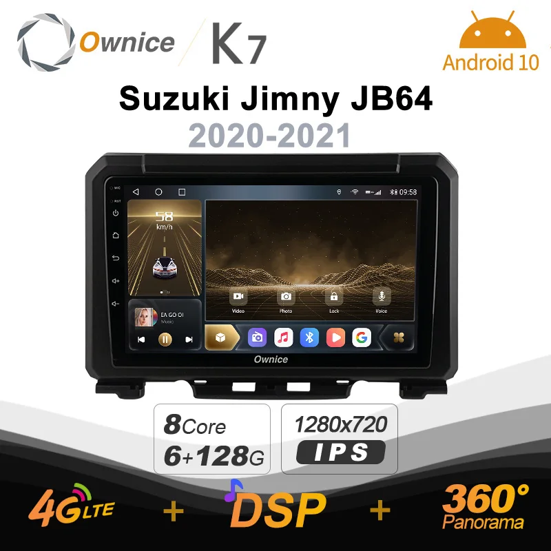 Автомобильное радио Ownice K7 6G + 128G для Suzuki Jimny JB64 2018 - 2020 android 10,0 BT 5,0 внутренняя атмосферная лампа 360 4G LTE 1280*720
Автомобильное радио Ownice K7 6G + 128G для Suzuki Jimny JB64 2018 - 2020 android 10,0 BT 5,0 внутренняя атмосферная лампа 360 4G LTE 1280*720