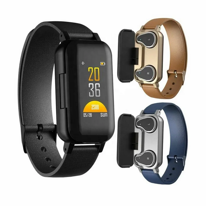 T89 Smart Headset Bracelet TWS Bluetooth Headset Two-in-one Music Playback Sports Pedometer Calorie Health Monitoring Watch
T89 Smart Headset Bracelet TWS Bluetooth Headset Two-in-one Music Playback Sports Pedometer Calorie Health Monitoring Watch
