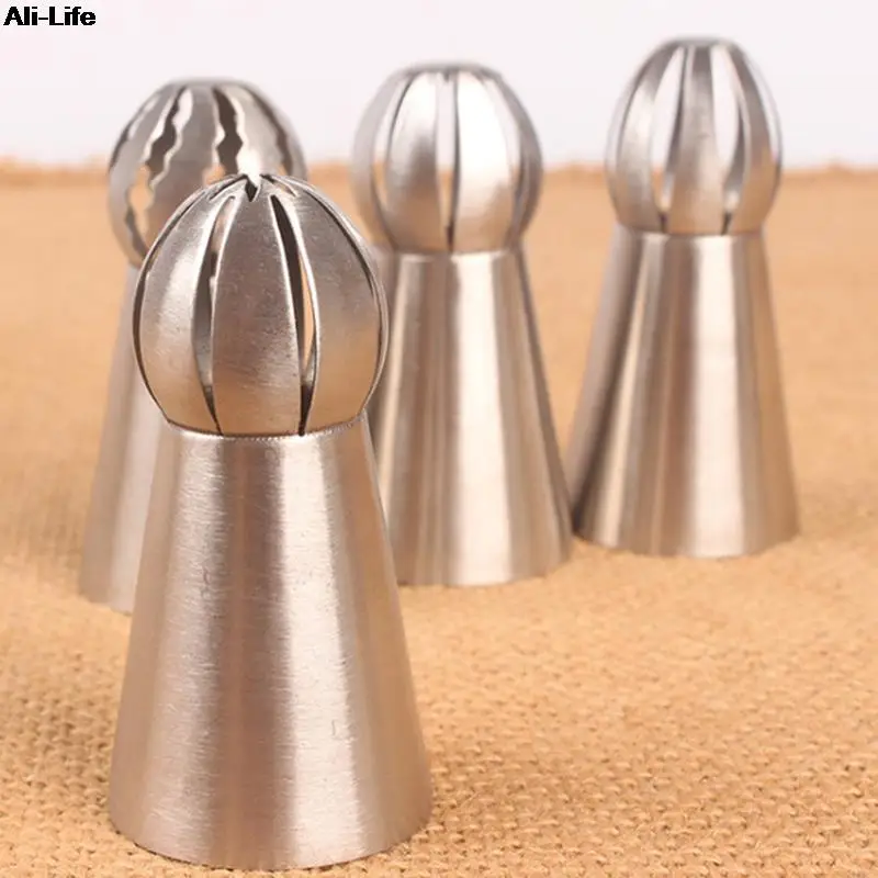 4pcs Piping Nozzle Sphere Ball Icing Confectioners Pastry Tips Sugarcraft Cupcake Decorator Kitchen Bakeware Tools 
4pcs Piping Nozzle Sphere Ball Icing Confectioners Pastry Tips Sugarcraft Cupcake Decorator Kitchen Bakeware Tools