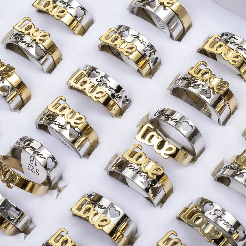 24 Sets (48 Pieces/Lot) Stainless Steel Forever Love Couple Rings Engagement Wedding Gift Jewelry Accessoires Wholesale
24 Sets (48 Pieces/Lot) Stainless Steel Forever Love Couple Rings Engagement Wedding Gift Jewelry Accessoires Wholesale