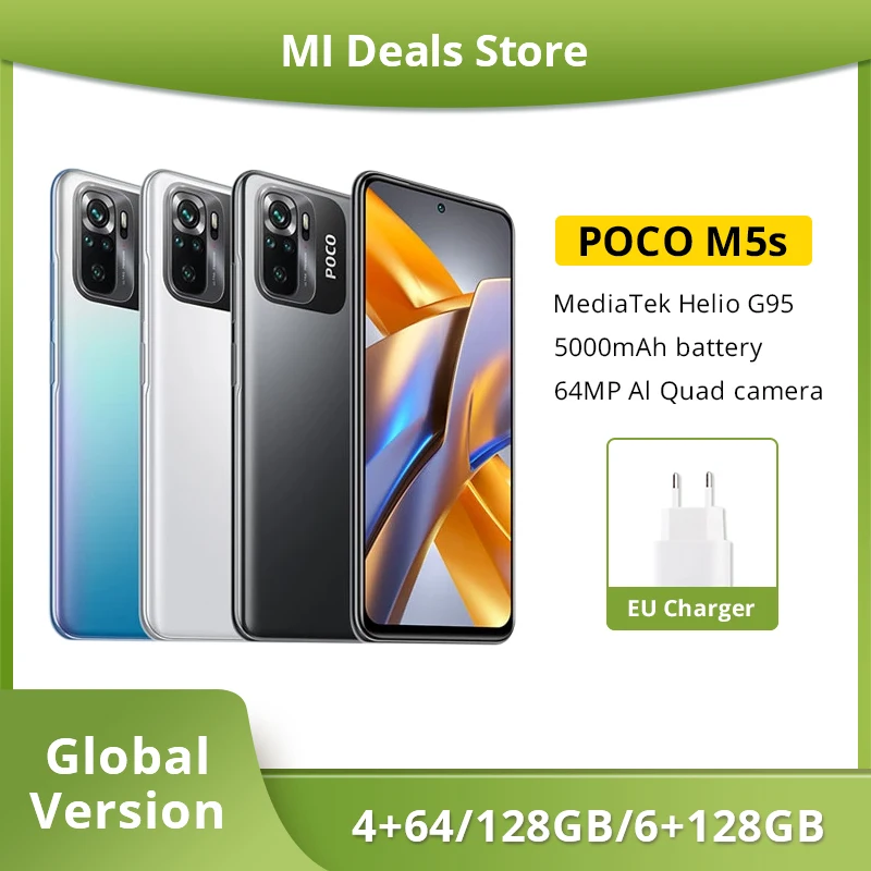 POCO M5s Global Version Smartphone 64GB/128GB NFC Octa Core 64MP Quad Camera AMOLED 33W charging Helio G95
POCO M5s Global Version Smartphone 64GB/128GB NFC Octa Core 64MP Quad Camera AMOLED 33W charging Helio G95