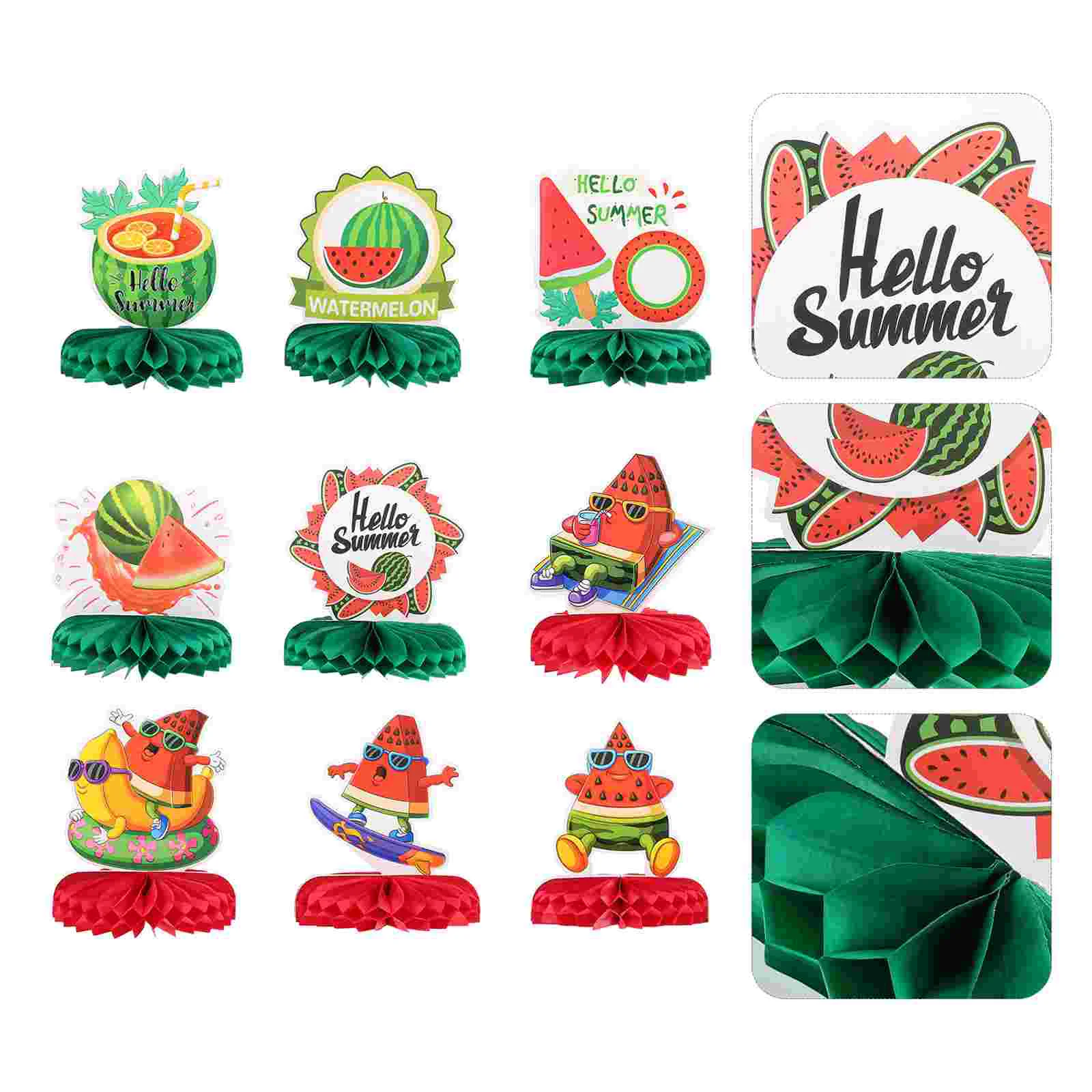 1 Set Paper Crafts Decors Desktop Centerpieces Watermelon Decors Honeycomb Adorns Summer Honeycomb Decors for Home Use
1 Set Paper Crafts Decors Desktop Centerpieces Watermelon Decors Honeycomb Adorns Summer Honeycomb Decors for Home Use