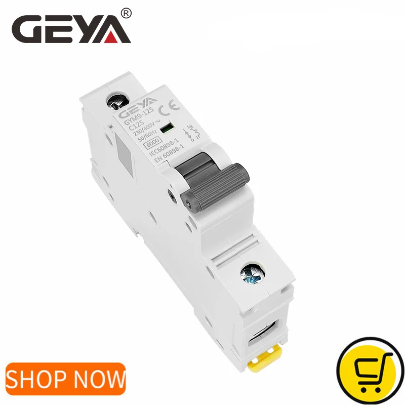 GEYA GYM9-125 MCB 80A 100A 125A Mini Circuit Breaker 1P Width 17.8mm 230/400V 6KA
GEYA GYM9-125 MCB 80A 100A 125A Mini Circuit Breaker 1P Width 17.8mm 230/400V 6KA