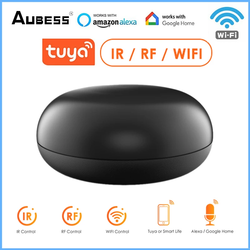 Aubess Tuya Universal WiFi IR RF Bluetooth Remote Controller, Smartlife APP Remote Control Smart Home For Google Home Alexa
Aubess Tuya Universal WiFi IR RF Bluetooth Remote Controller, Smartlife APP Remote Control Smart Home For Google Home Alexa