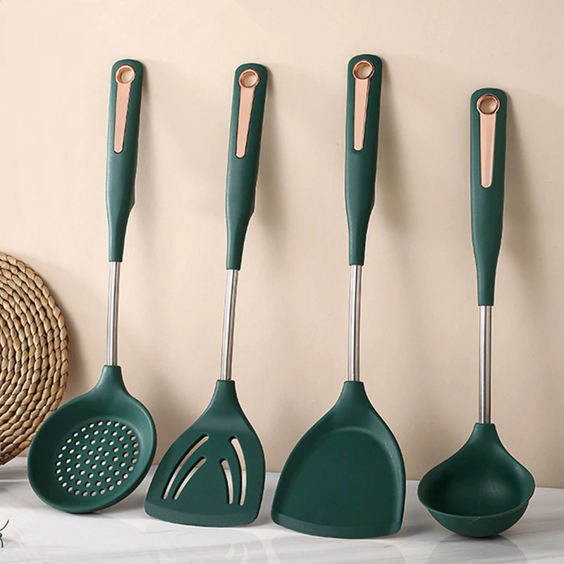 Silicone Anti-Scald Kitchenware Cooking Utensils Long Handle Wok Spatula Soup Spoon Colander Non-Stick Cookware for Kitchen
Silicone Anti-Scald Kitchenware Cooking Utensils Long Handle Wok Spatula Soup Spoon Colander Non-Stick Cookware for Kitchen