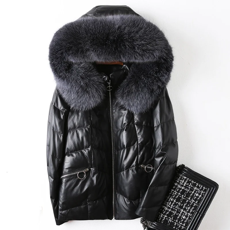 Autumn Coat Female Women's Fur Winter Real Genuine Leather Jacket Women Clothes 2023 Fox Fur Hooded Korean Sheepskin Down Coat
Autumn Coat Female Women's Fur Winter Real Genuine Leather Jacket Women Clothes 2023 Fox Fur Hooded Korean Sheepskin Down Coat