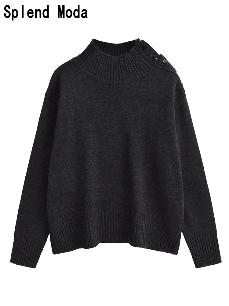 Женский трикотажный пуловер с длинным рукавом, в офисном стиле
Женский трикотажный пуловер с длинным рукавом, в офисном стиле