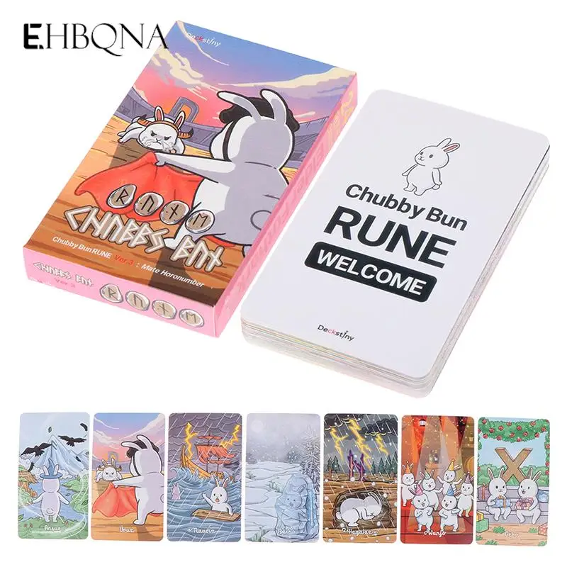 Chubby Bun Rune V.3 Tarot Oracle Cards Deck High Quality Tarot Cards Board Game For Fate Divination Entertainment Cards Game
Chubby Bun Rune V.3 Tarot Oracle Cards Deck High Quality Tarot Cards Board Game For Fate Divination Entertainment Cards Game