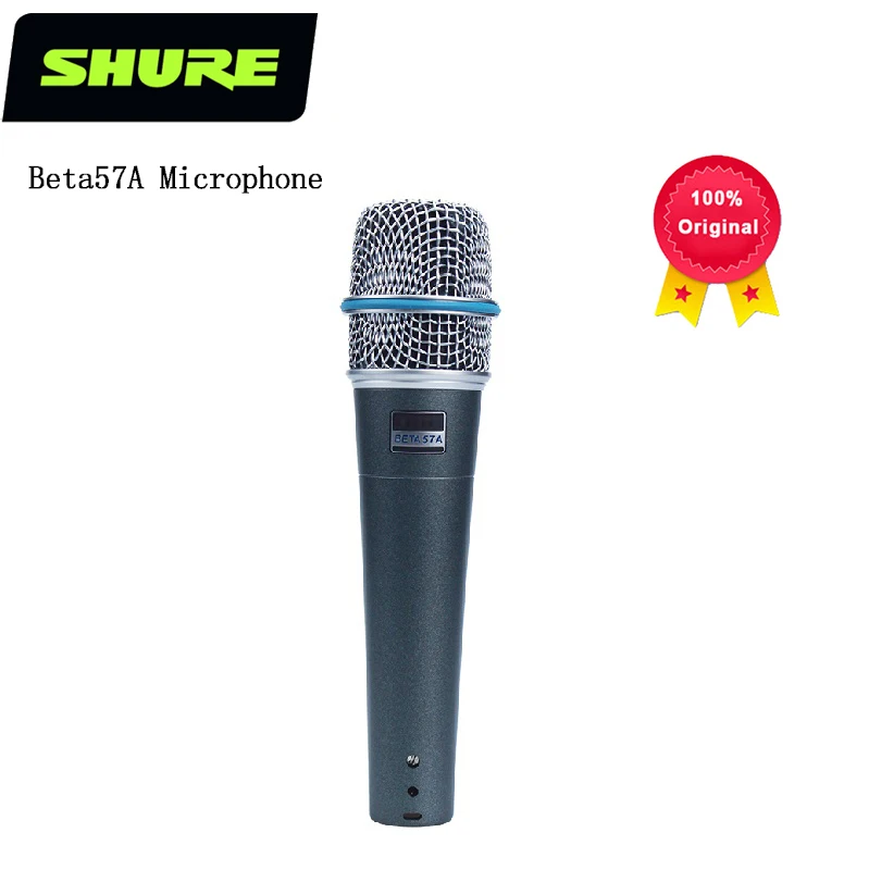 

Проводной микрофон SHURE BETA 57A, динамический кардиоидный микрофон для домашней студийной записи, микрофон для караоке, музыки, выступлений, жи...