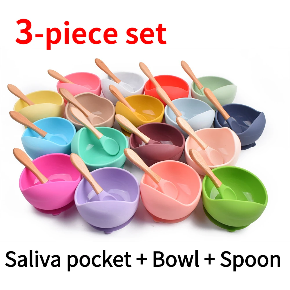 Silicone Baby Bowls with Suction Set, Bowls and Spoons & Saliva Pocket,Soft Unbreakable Baby Bowls First Stage Feeding Supplies
Silicone Baby Bowls with Suction Set, Bowls and Spoons & Saliva Pocket,Soft Unbreakable Baby Bowls First Stage Feeding Supplies