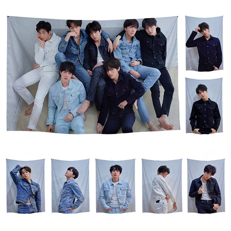 Новинка, гобелен в стиле K-POP с изображением звезд Bangtan Boys, настенный гобелен Jimin Sugar Jin JK V, гобелен на заказ в стиле бохо, настенный Стандартный ...
Новинка, гобелен в стиле K-POP с изображением звезд Bangtan Boys, настенный гобелен Jimin Sugar Jin JK V, гобелен на заказ в стиле бохо, настенный Стандартный ...