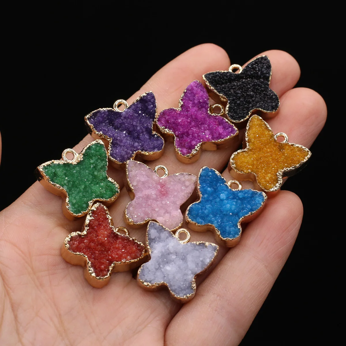 Natural Stone Druzy Pendants Cute Butterfly Gold Plated Druzy for Jewelry Making Diy Women Necklace Gifts Accessories
Natural Stone Druzy Pendants Cute Butterfly Gold Plated Druzy for Jewelry Making Diy Women Necklace Gifts Accessories