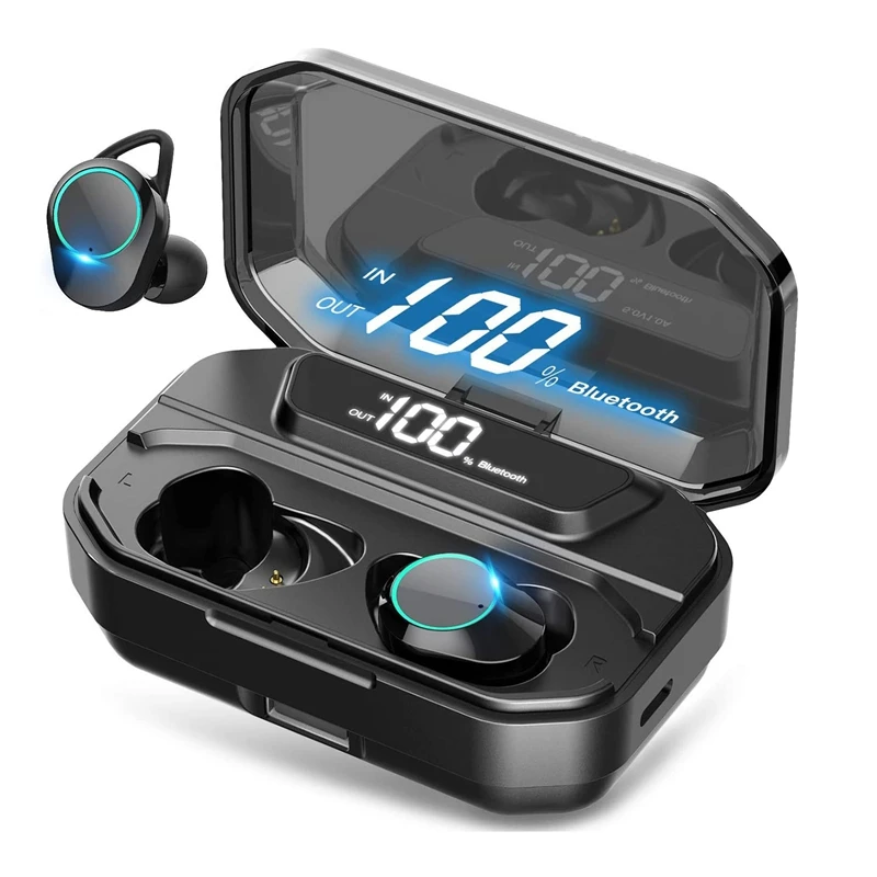 True Wireless Earbuds Bluetooth 5.0 Headphones, IPX7 Waterproof Earphones For Sports, Press Control In-Ear Headset W/Mic
True Wireless Earbuds Bluetooth 5.0 Headphones, IPX7 Waterproof Earphones For Sports, Press Control In-Ear Headset W/Mic
