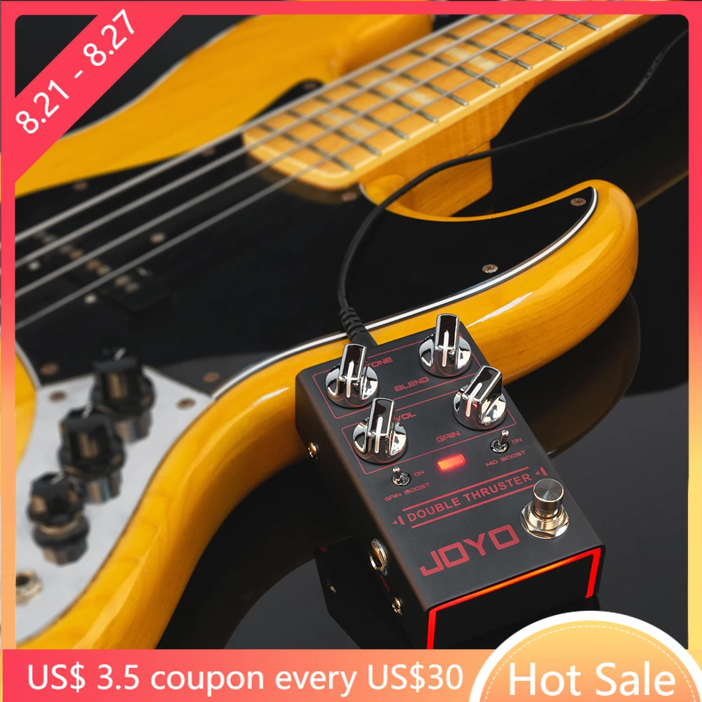 JOYO R-28 DOUBLE THRUSTER Bass Overdrive Effect Pedal Features Sharp and Grainy High Frequency Tone Pedal for Bass Guitar Effect
JOYO R-28 DOUBLE THRUSTER Bass Overdrive Effect Pedal Features Sharp and Grainy High Frequency Tone Pedal for Bass Guitar Effect