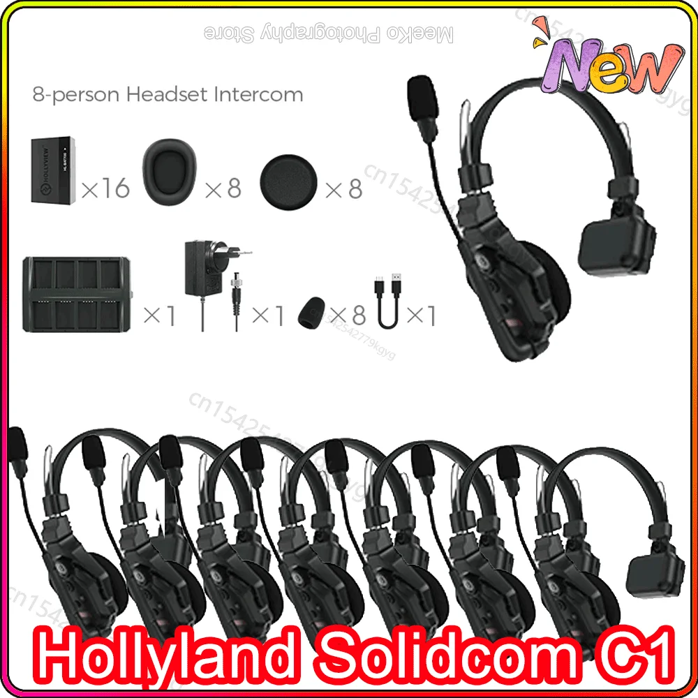 Hollyland Solidcom C1 8s Wireless Headset Intercom Communication Headset Remote Single Ear Headphone Microphone 1000ft Los Range
Hollyland Solidcom C1 8s Wireless Headset Intercom Communication Headset Remote Single Ear Headphone Microphone 1000ft Los Range
