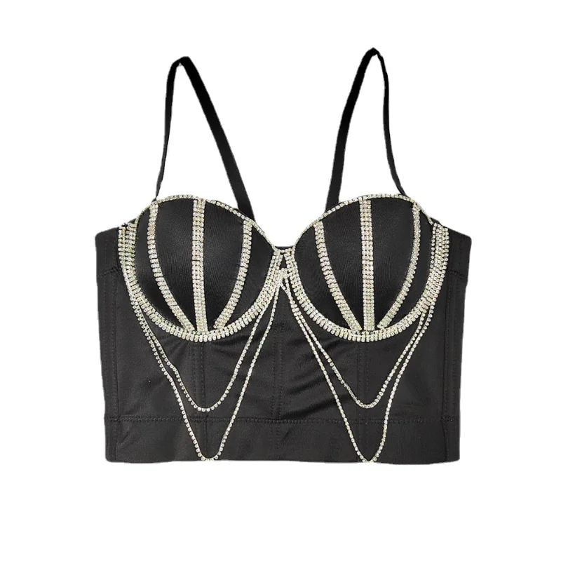 Summer Women's Shirts 2023 Diamond Chain Bead Chest Vest Tops Short Fishbone Shaping Chest Underwear Clothing Female Corset
Summer Women's Shirts 2023 Diamond Chain Bead Chest Vest Tops Short Fishbone Shaping Chest Underwear Clothing Female Corset