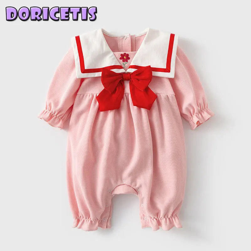 Комбинезон для новорожденных однотонный с большим бантом и длинными рукавами
Комбинезон для новорожденных однотонный с большим бантом и длинными рукавами