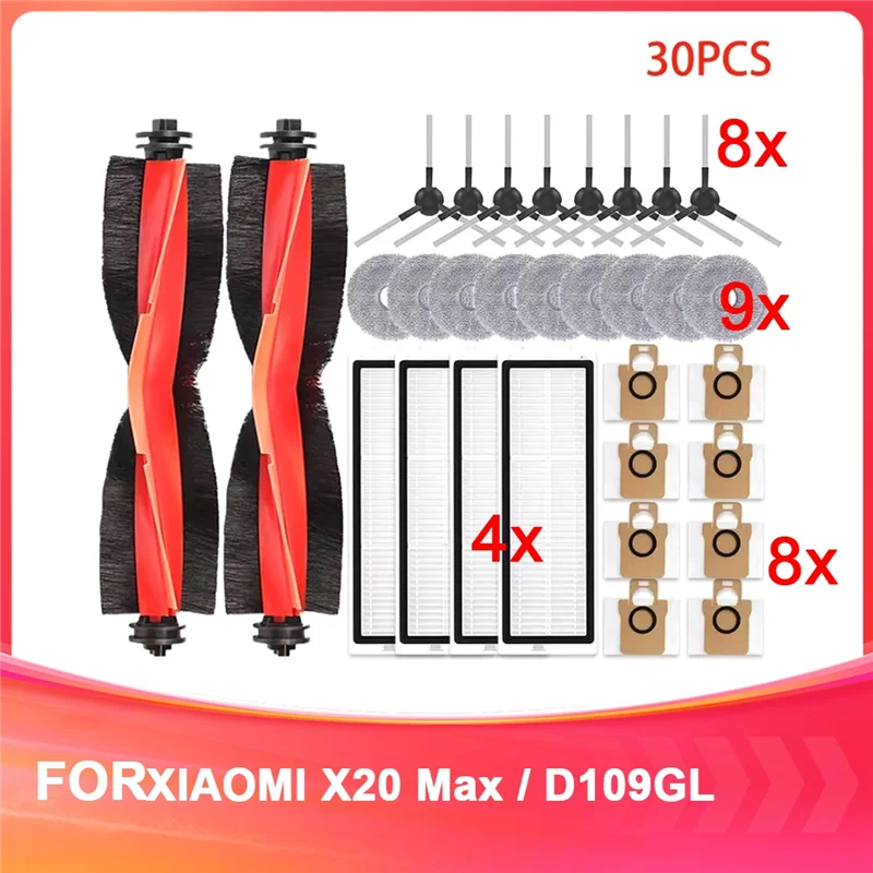 Комплексный набор для чистки робота-пылесоса Xiaomi X20 Max / D109GL: основная щетка, боковая щетка, фильтр Hepa, ткань для швабры и
Комплексный набор для чистки робота-пылесоса Xiaomi X20 Max / D109GL: основная щетка, боковая щетка, фильтр Hepa, ткань для швабры и