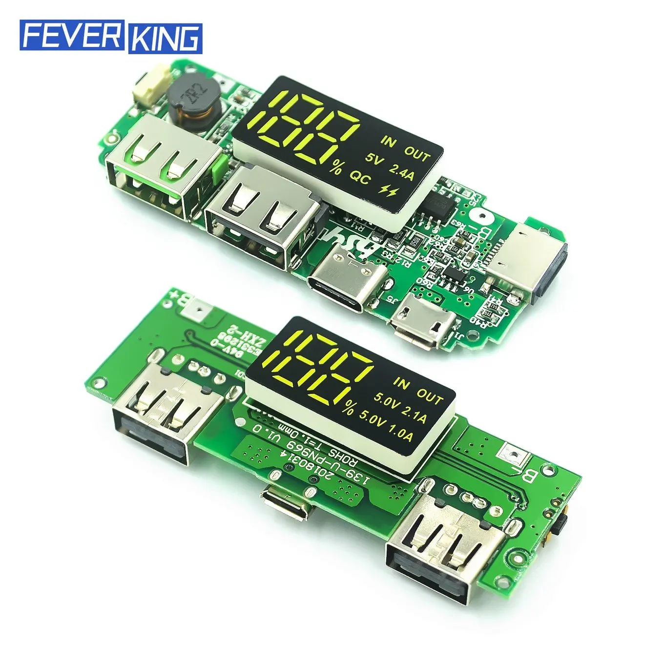 Lithium Battery Charger Board LED Dual USB 5V 2.4A Micro/Type-C USB Mobile Power Bank 18650 Charging Module Circuit Protection
Lithium Battery Charger Board LED Dual USB 5V 2.4A Micro/Type-C USB Mobile Power Bank 18650 Charging Module Circuit Protection