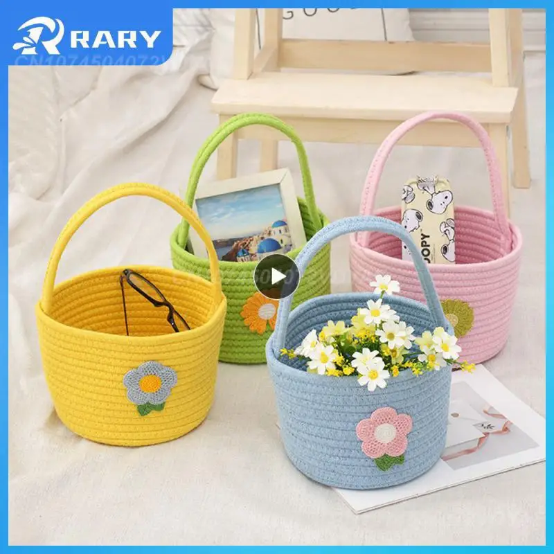 Storage Basket Miscellaneous Storage Small And Fresh Flower Basket Cartoon Colorful Woven Basket Home Storage
Storage Basket Miscellaneous Storage Small And Fresh Flower Basket Cartoon Colorful Woven Basket Home Storage