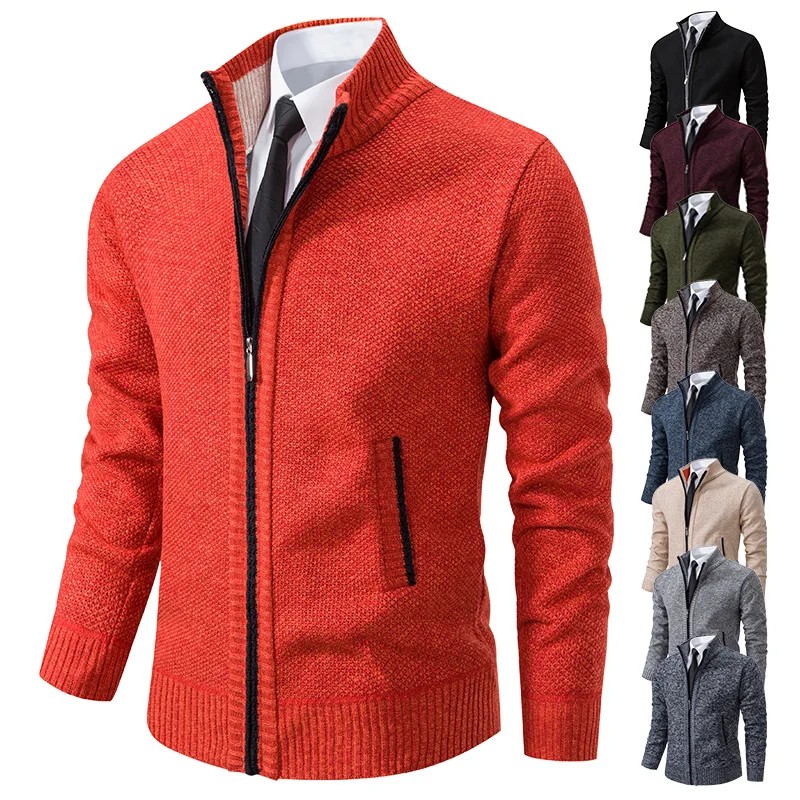 Autumn and Winter Korean Style Men Solid Cardigan Sweater Men's Casual Fashion Sweatshirts Zipper Knitted Coats Male
Autumn and Winter Korean Style Men Solid Cardigan Sweater Men's Casual Fashion Sweatshirts Zipper Knitted Coats Male
