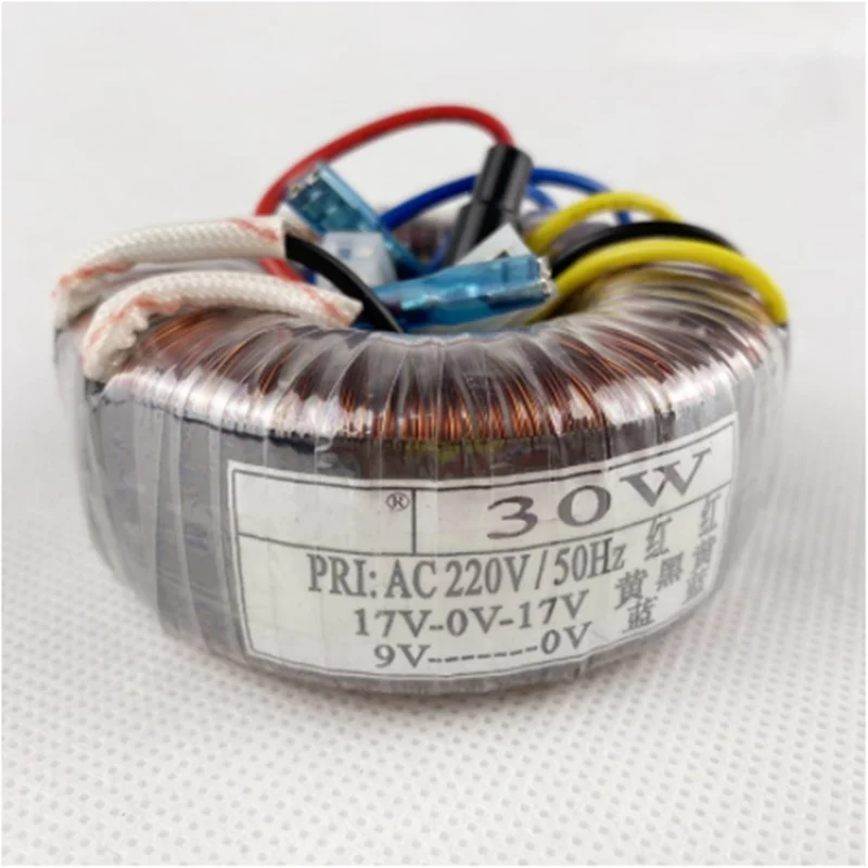 

1pc 30W 30VA Toroidal Transformer 220V 50Hz Input 17V-0-17V 9V Output Amplifier Audio X-5 Preamp