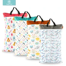 HappyFlute Lager Size Polyester PUL Waterproof Baby Bags for Mom Baby Stroller Use 40*70cm Big Size Double Packet Diaper Wet Bag