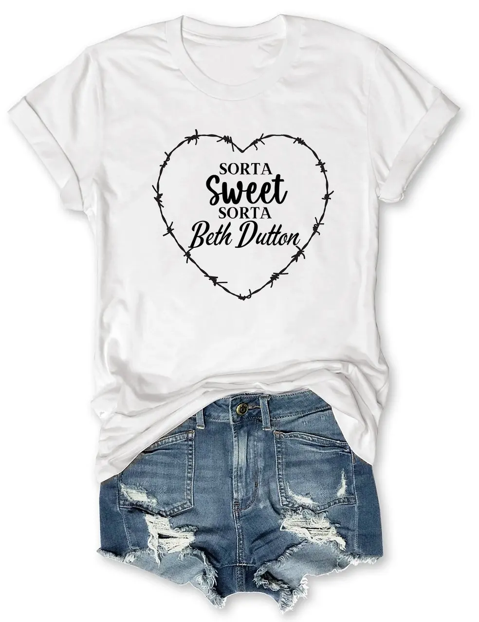 Teeteety Womens High Quality 100% Cotton Sorta Sweet Sorta Beth Dutton Graphic O-neck T-shirt
Teeteety Womens High Quality 100% Cotton Sorta Sweet Sorta Beth Dutton Graphic O-neck T-shirt