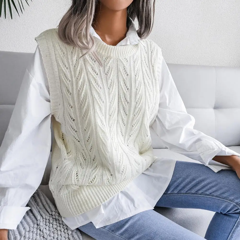Knitted Waistcoat O-Neck Breathable Coldproof Korean Style Loose Sweater Vest Top Sweater Vest Daily Clothing
Knitted Waistcoat O-Neck Breathable Coldproof Korean Style Loose Sweater Vest Top Sweater Vest Daily Clothing