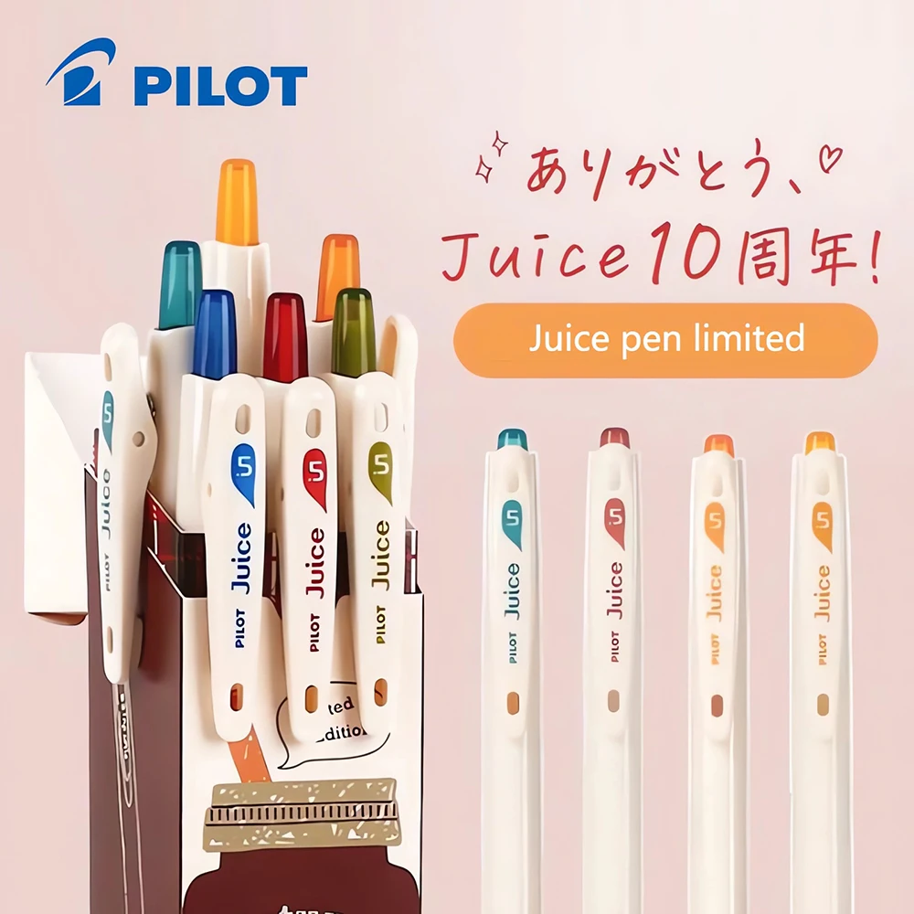 

Pilot Gel Pen Cute Kawaii Stationery Office Accessories Art 0.5mm Student School Office Supplies Juice Pen Set Vintage Colour
