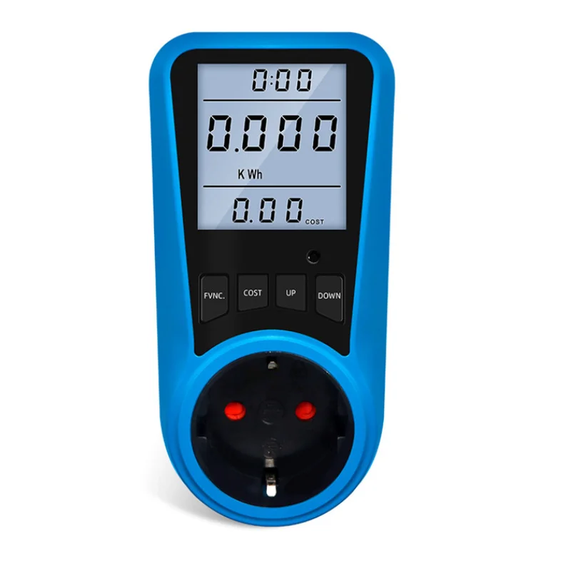 

EU Plug Socket Digital Current Meter Voltmeter AC Power Meter Time Watt Power Energy Tester Wattmeter US UK AU FR BR IT Plug NEW