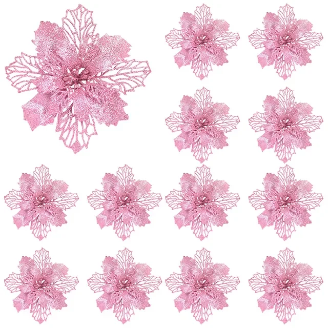 Glitter Artificial Poinsettia Flower with Berry Wedding New Year Christmas Cherry Flower Decorations Xmas Tree Ornament
Glitter Artificial Poinsettia Flower with Berry Wedding New Year Christmas Cherry Flower Decorations Xmas Tree Ornament