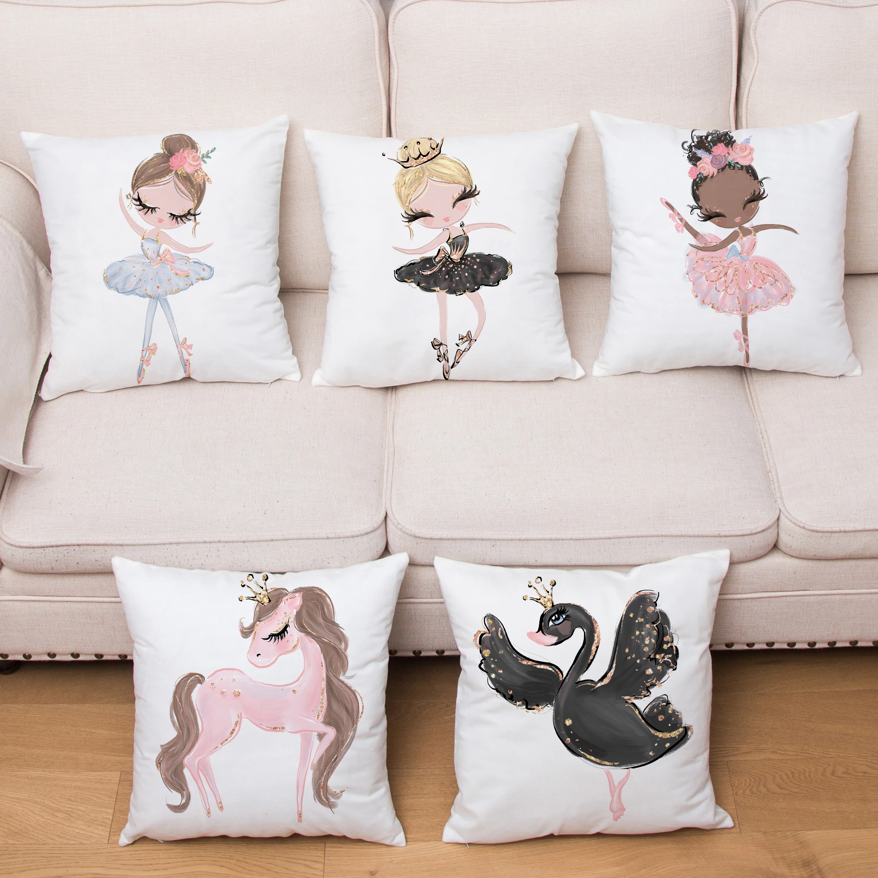 Cartoon Black Swan Dance Princess Print Cushion Cover Super Soft Short Plush Pillowcase 45*45 Pillows Covers Home Decor For Sofa
Cartoon Black Swan Dance Princess Print Cushion Cover Super Soft Short Plush Pillowcase 45*45 Pillows Covers Home Decor For Sofa