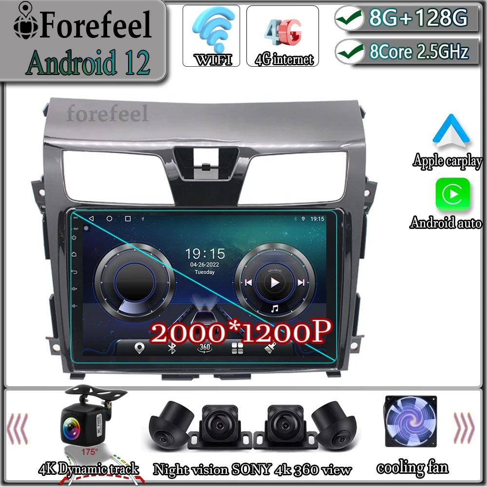 

Android 12 For Nissan Teana J33 2013 - 2015 Multimedia Navigation GPS Video Autoradio Player Car Stereo Carplay Monitor Radio