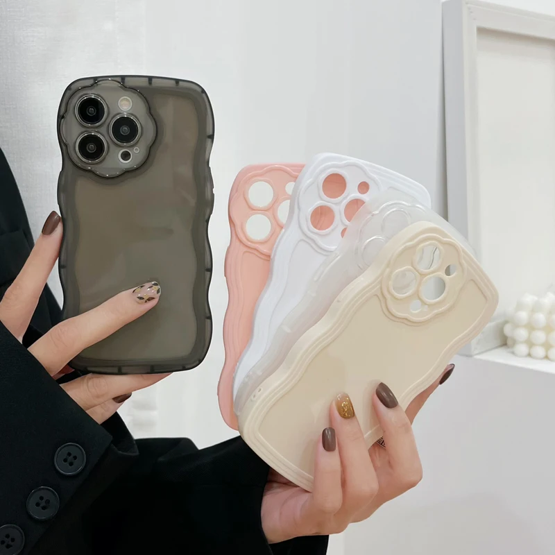 Lovebay Cute Wave Camera Protective Plain Clear Phone Case For iPhone 13 12 11 Pro Max X XR XS 7 8 Plus SE 2020 Shockproof Cover 
Lovebay Cute Wave Camera Protective Plain Clear Phone Case For iPhone 13 12 11 Pro Max X XR XS 7 8 Plus SE 2020 Shockproof Cover
