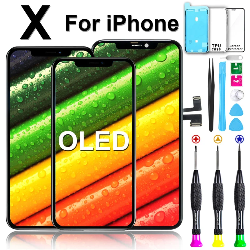 New OLED Screen For iPhone X XS 11 Pro 12 Pro Max LCD Display for iPhone 11 XR XS X Touch Screen Digitizer Assembly Replacement
New OLED Screen For iPhone X XS 11 Pro 12 Pro Max LCD Display for iPhone 11 XR XS X Touch Screen Digitizer Assembly Replacement