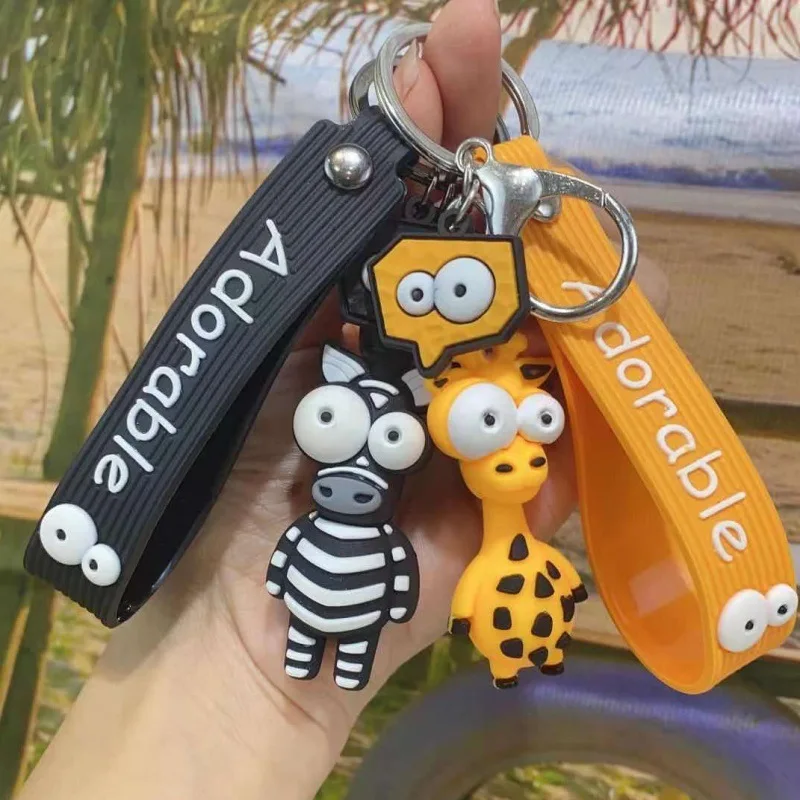Eye-Popping Three-Dimensional Big-Eyed Zebra Giraffe Keychain Cartoon Soft Glue Cute Funny Doll Backpack Car Silicone Pendant
Eye-Popping Three-Dimensional Big-Eyed Zebra Giraffe Keychain Cartoon Soft Glue Cute Funny Doll Backpack Car Silicone Pendant