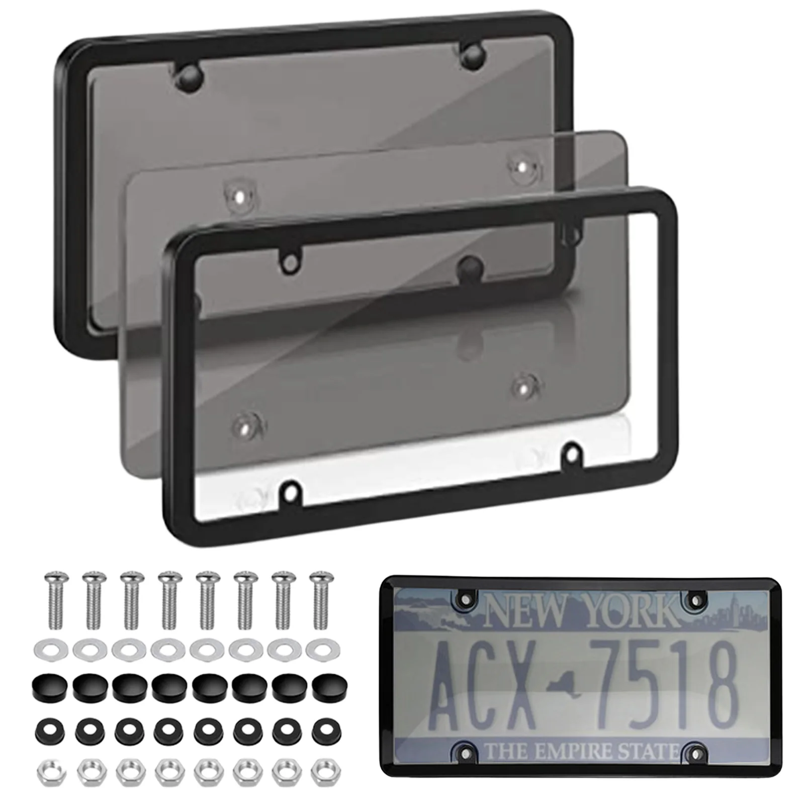 2 Pack Car License Plate Covers 2 PCS ABS License Plate Holder For US Car License Plate Holders Covers For Front And Rear Car
2 Pack Car License Plate Covers 2 PCS ABS License Plate Holder For US Car License Plate Holders Covers For Front And Rear Car