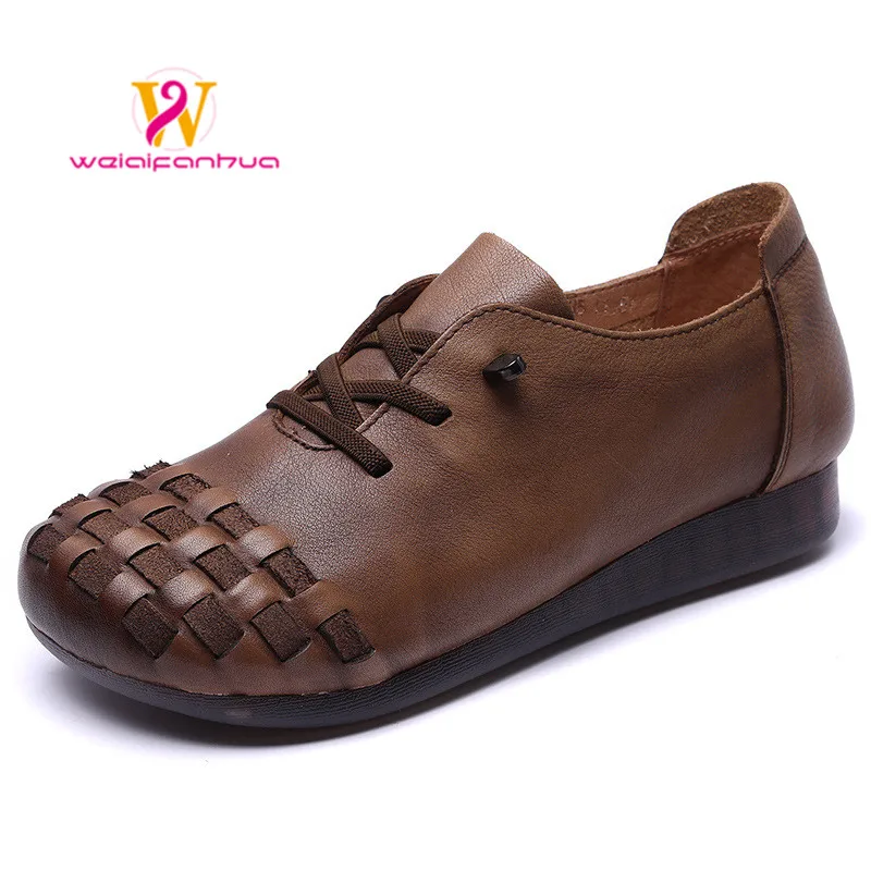 Women's Singles Shoe Head Layer Cowhide2023spring New Casual Flat Comfortable Mom Shoes British Style Soft Leather Women's Shoes
Women's Singles Shoe Head Layer Cowhide2023spring New Casual Flat Comfortable Mom Shoes British Style Soft Leather Women's Shoes