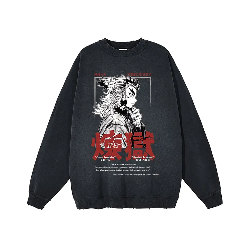 Anime Demon Slayer Washed Crew Neck Sweaters Print Vintage Unisex Tops Long Sleeve Harajuku Cotton Sweatshirt Hip Hop
Anime Demon Slayer Washed Crew Neck Sweaters Print Vintage Unisex Tops Long Sleeve Harajuku Cotton Sweatshirt Hip Hop