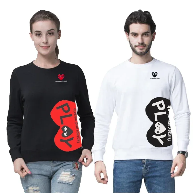 Men Women Sweater Cotton Heart Letter Embroidery Waist Half Heart Printing Autumn Fleece O-neck Pullover Loose Casual Sweater
Men Women Sweater Cotton Heart Letter Embroidery Waist Half Heart Printing Autumn Fleece O-neck Pullover Loose Casual Sweater