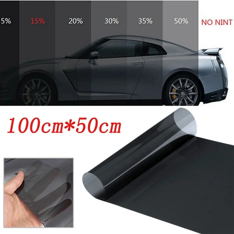 100cmx50cm Car Solar Insulation Film Window Foils Universal Home Tinting Light Transmittance Black Film Anti-UV Solar Protection 
100cmx50cm Car Solar Insulation Film Window Foils Universal Home Tinting Light Transmittance Black Film Anti-UV Solar Protection