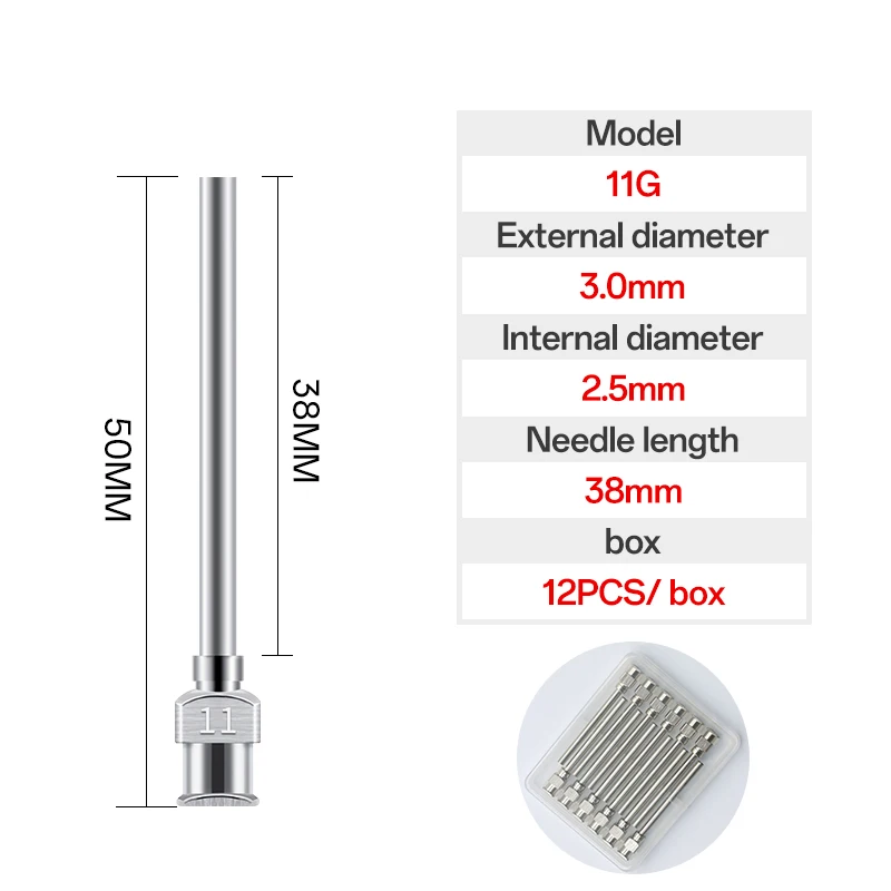 Наборы игл для шприцев из нержавеющей стали 12 шт.
Наборы игл для шприцев из нержавеющей стали 12 шт.