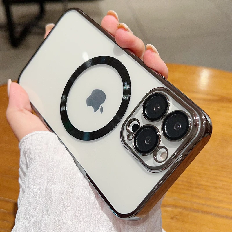 Clear Camera Protection Case For iPhone 13 12 11 Pro Max Magnetic Shockproof Plating Dust-proof Clear Thin Cover on iPhone 13
Clear Camera Protection Case For iPhone 13 12 11 Pro Max Magnetic Shockproof Plating Dust-proof Clear Thin Cover on iPhone 13
