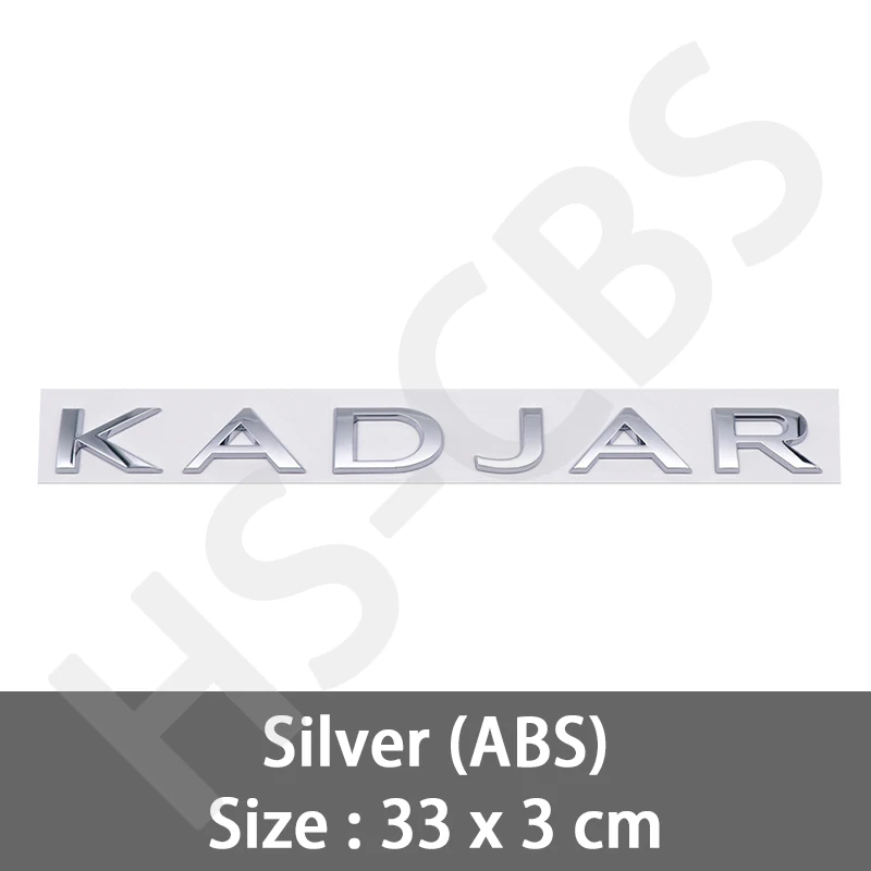 3D ABS KADJAR буквенное слово эмблема значок наклейка на задний багажник наклейка авто кузов задняя дверь логотип аксессуары для стайлинга автомобилей
3D ABS KADJAR буквенное слово эмблема значок наклейка на задний багажник наклейка авто кузов задняя дверь логотип аксессуары для стайлинга автомобилей