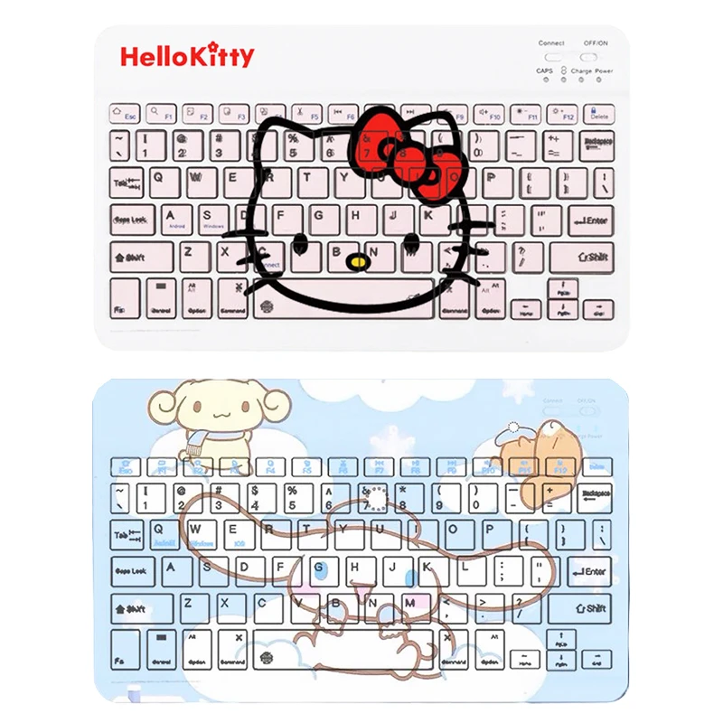 Sanrio HelloKitty Cinnamoroll Keyboard Kawaii Anime Wireless Bluetooth Keyboard Office Silent Computer IPAD External Keyboard
Sanrio HelloKitty Cinnamoroll Keyboard Kawaii Anime Wireless Bluetooth Keyboard Office Silent Computer IPAD External Keyboard